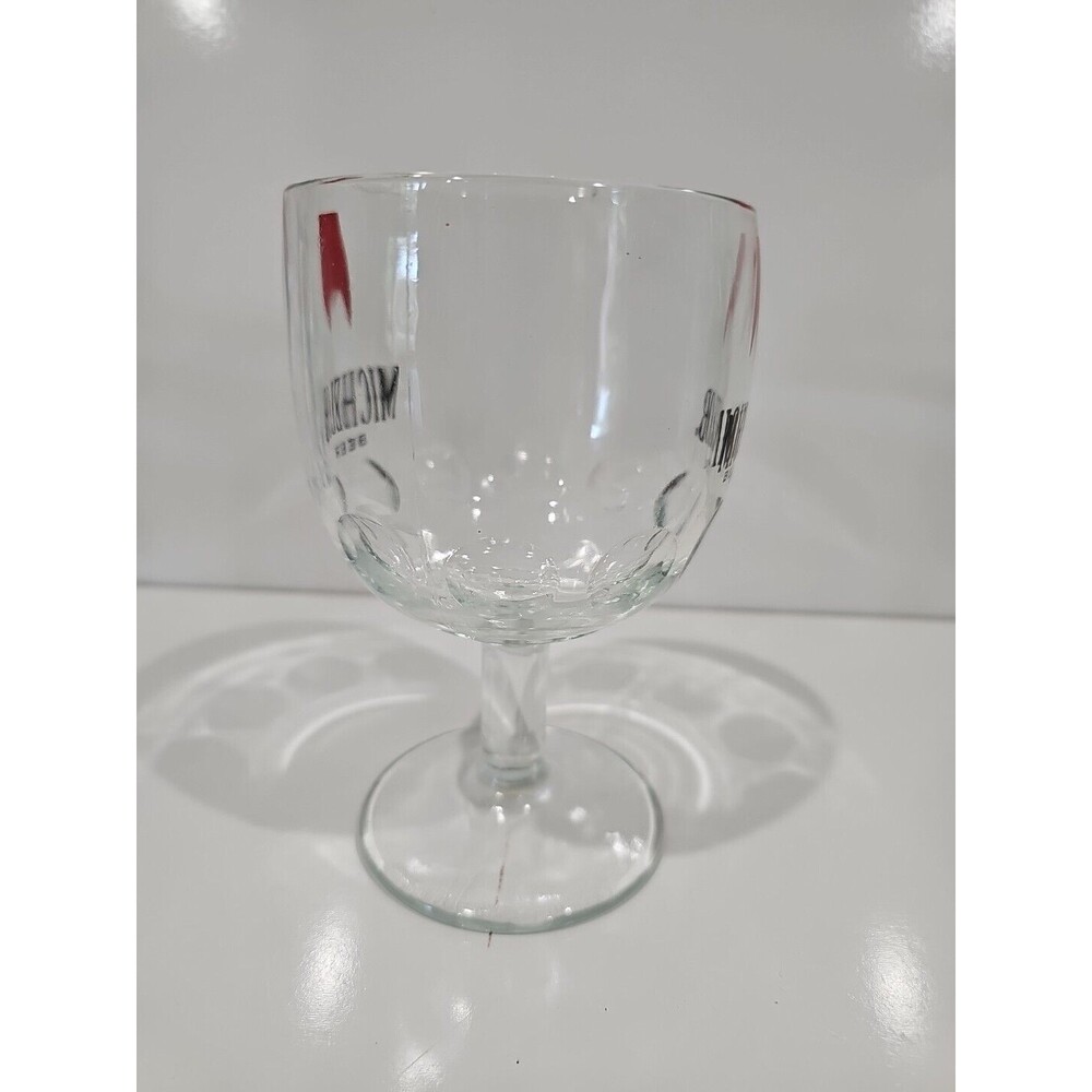 Vintage Michelob Beer Thumbprint Heavy Glass Goblet - Collectible - Picture 3 of 5